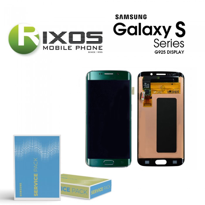 Samsung Galaxy S6 Edge (SM-G925F) Display unit complete green GH97-17162E