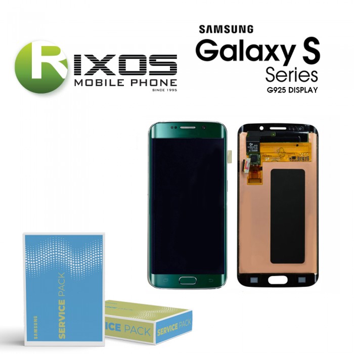 Samsung Galaxy S6 Edge (SM-G925F) Display unit complete green GH97-17162E Samsung Galaxy S6 Edge (SM-G925F) Display unit complete green GH97-17162E