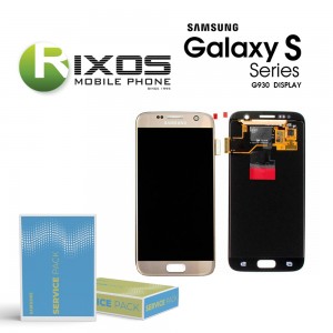 Samsung Galaxy S7 (SM-G930F) Display module LCD + Digitizer gold GH97-18523C