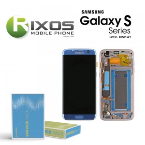 Samsung Galaxy S7 Edge (SM-G935F) Display module front cover + LCD + digitizer + battery white+ Battery blue GH82-13559A