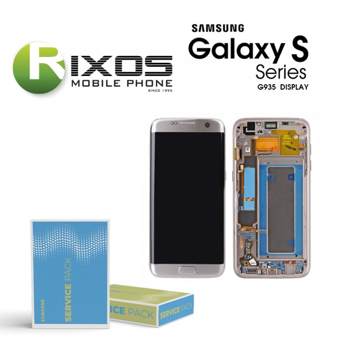 Samsung Galaxy S7 Edge (SM-G935F) Display module front cover + LCD + digitizer + battery silver GH82-13389A