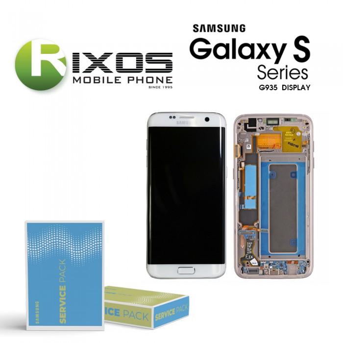 Samsung Galaxy S7 Edge (SM-G935F) Display module front cover + LCD + digitizer + battery white+ Battery white GH82-13364A
