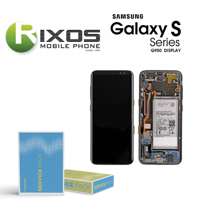 Samsung Galaxy S8 (SM-G950F) Display unit complete black GH97-20457A OR GH97-20458A OR GH97-20473A OR GH97-20629A