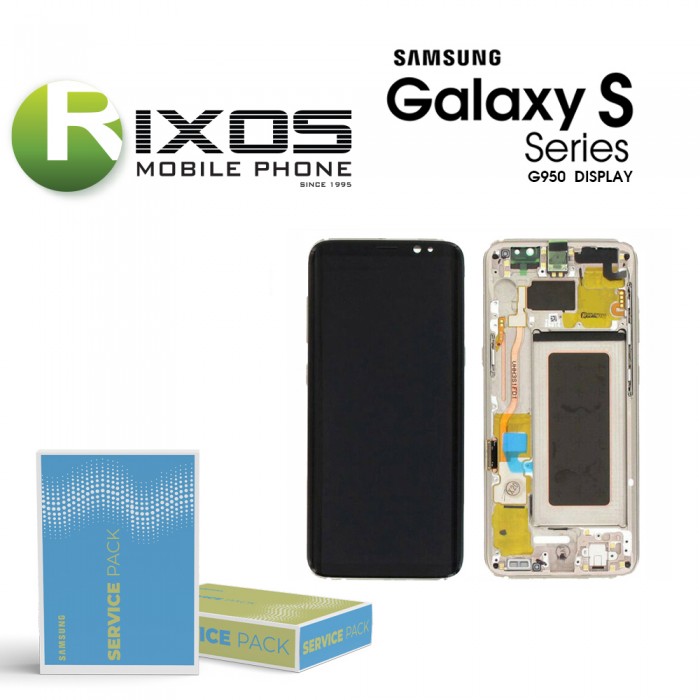 Samsung Galaxy S8 (SM-G950F) Display unit complete gold GH97-20457F OR GH97-20458F OR GH97-20473F OR GH97-20629F