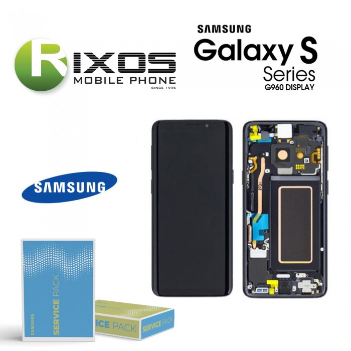 Samsung Galaxy S9 (SM-G960F) Lcd Display unit complete midnight black GH97-21696A OR GH97-21697A OR GH97-21724A