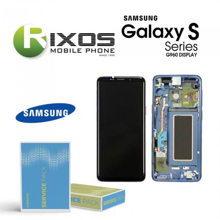 Samsung Galaxy S9 (SM-G960F) Lcd Display unit complete polaris blue GH97-21696G OR GH97-21697G Samsung Galaxy S9 (SM-G960F) Lcd Display unit complete polaris blue GH97-21696G OR GH97-21697G