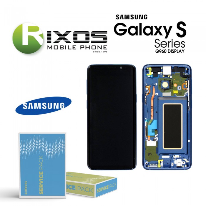 Samsung Galaxy S9 (SM-G960F) Lcd Display unit complete coral blue GH97-21696D OR GH97-21697D Samsung Galaxy S9 (SM-G960F) Lcd Display unit complete coral blue GH97-21696D OR GH97-21697D
