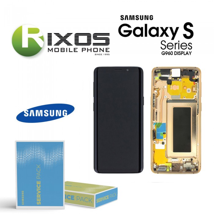 Samsung Galaxy S9 (SM-G960F) Lcd Display unit complete sunrise gold GH97-21696E OR GH97-21697E Samsung Galaxy S9 (SM-G960F) Lcd Display unit complete sunrise gold GH97-21696E OR GH97-21697E