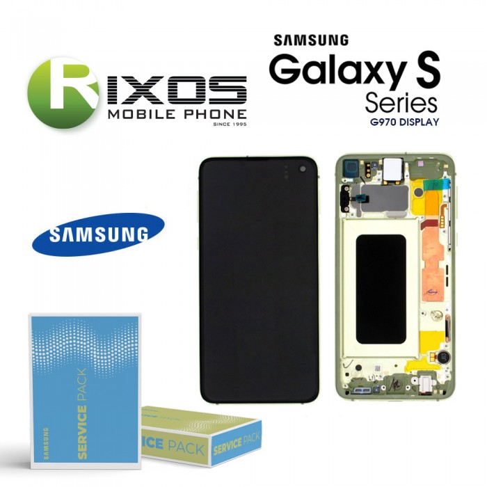 Samsung Galaxy S10e (SM-G970F) Lcd Display unit complete canary yellow GH82-18852G OR GH82-18836G