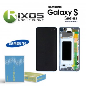  Samsung Galaxy S10 (SM-G973F) Lcd Display unit complete prism blue GH82-18850C OR GH82-18835C