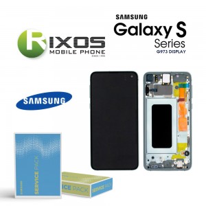  Samsung Galaxy S10 (SM-G973F) Lcd Display unit complete prism white GH82-18850B OR GH82-18835B