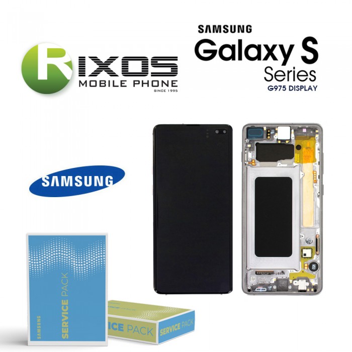 Samsung Galaxy S10 Plus (SM-G975F) Lcd Display unit complete ceramic white GH82-18849J OR GH82-18834J