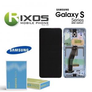 Samsung Galaxy S20 (SM-G980F) Lcd Display unit complete cloud blue GH82-22131D OR GH82-22123D