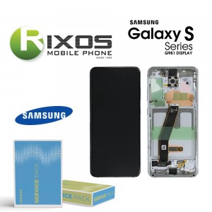 Samsung Galaxy S20 (SM-G980F) Lcd Display unit complete cloud white GH82-22131B OR GH82-22123B