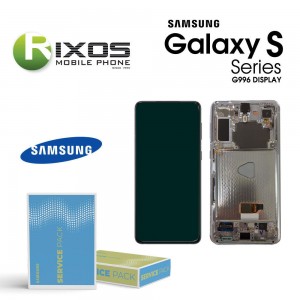 Samsung Galaxy S21+ 5G (SM-G996) Lcd Display unit complete Phantom Silver (No Camera) GH82-27268C OR GH82-27267C 