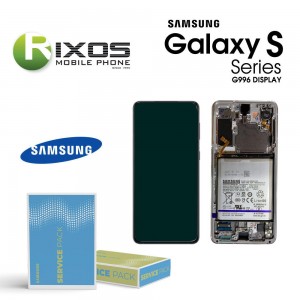 Samsung Galaxy S21+ 5G (SM-G996) Lcd Display unit complete Phantom Silver +Btry (With Camera) GH82-24744C OR GH82-24555C