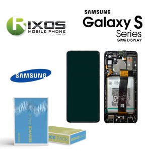 Samsung Galaxy S21+ 5G (SM-G996) Lcd Display unit complete Phantom Black + Btry (With Camera) GH82-24744A OR GH82-24555A