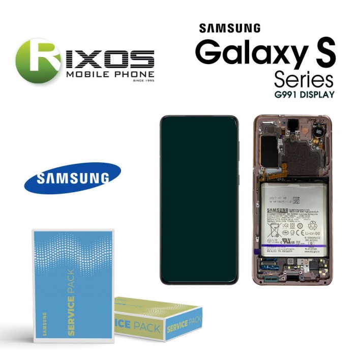 Samsung Galaxy S21 5G (SM-G991) Lcd Display unit complete Phantom Pink GH82-24718D OR GH82-24716D Samsung Galaxy S21 5G (SM-G991) Lcd Display unit complete Phantom Pink GH82-24718D OR GH82-24716D