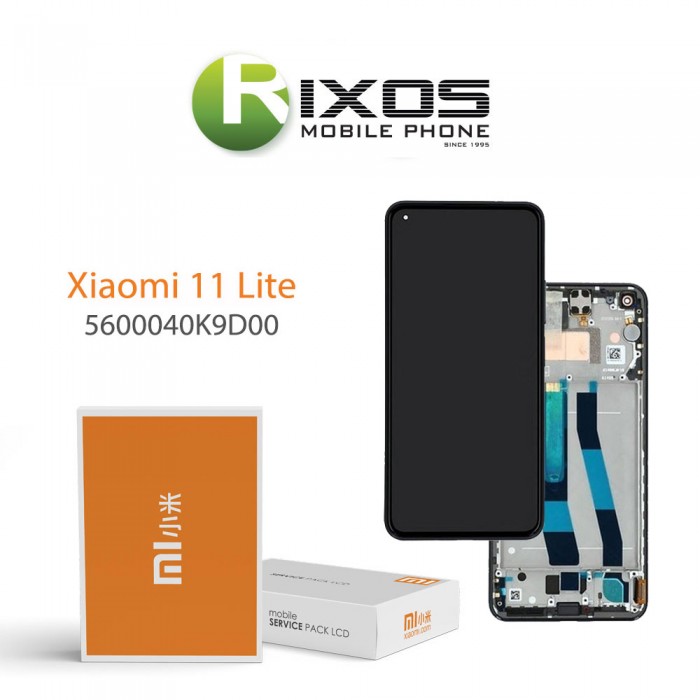 Xiaomi 11 Lite (5G NE 2021) Lcd Display Unit Complete Silver / White 5600040K9D00