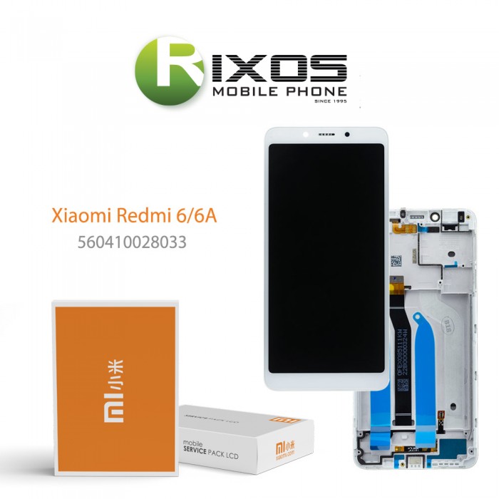 Xiaomi Redmi 6, Redmi 6A Display unit complete white (Service Pack) 560410028033