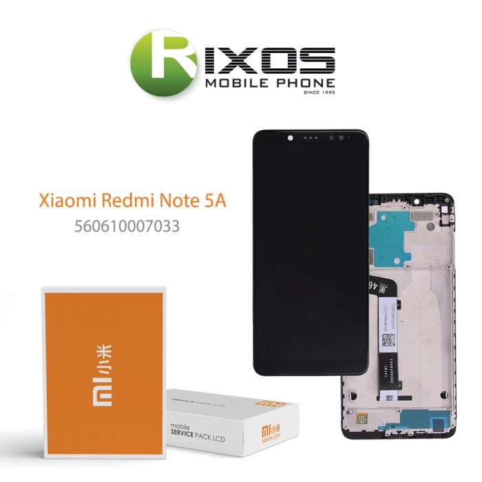 Xiaomi Redmi Note 5A Display unit complete black (Service Pack) 560610007033
