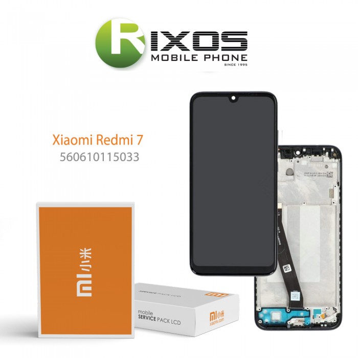 Xiaomi Redmi 7 Display unit complete black (Service Pack) 560610115033 OR 560610096033