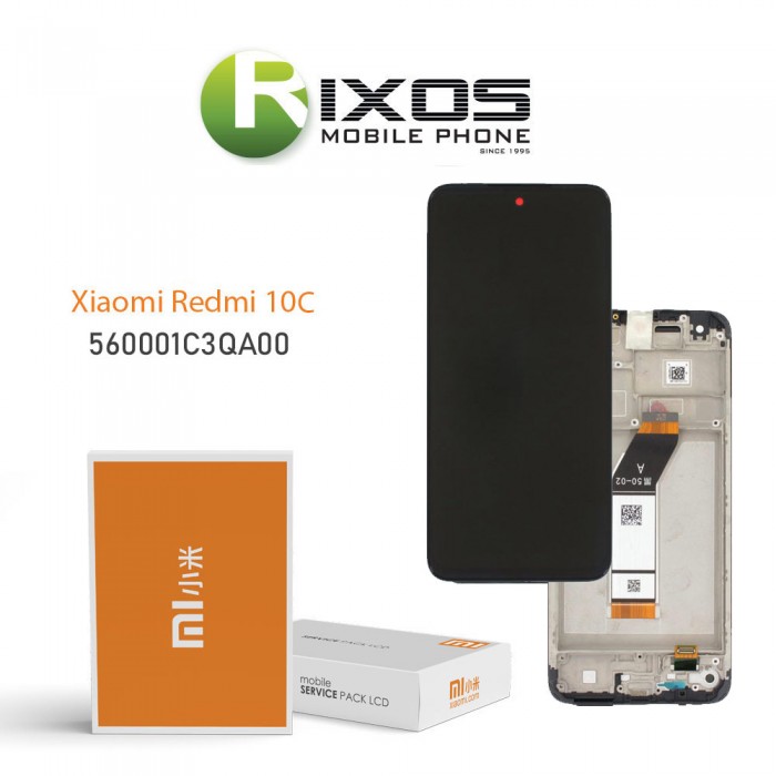 Xiaomi Redmi 10C ( 2022 ) Lcd Display Unit Complete Black 560001C3QA00