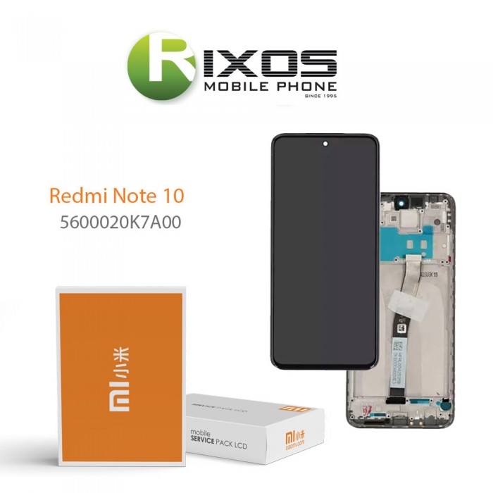 Xiaomi Redmi Note 10 Lcd Display unit complete Black 5600020K7A00