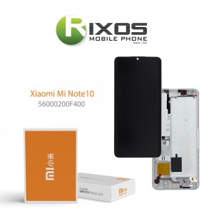 Xiaomi Mi Note 10 (M1910F4G) Mi Note 10 Pro (M1910F4S) Display unit complete glacier white 56000200F400