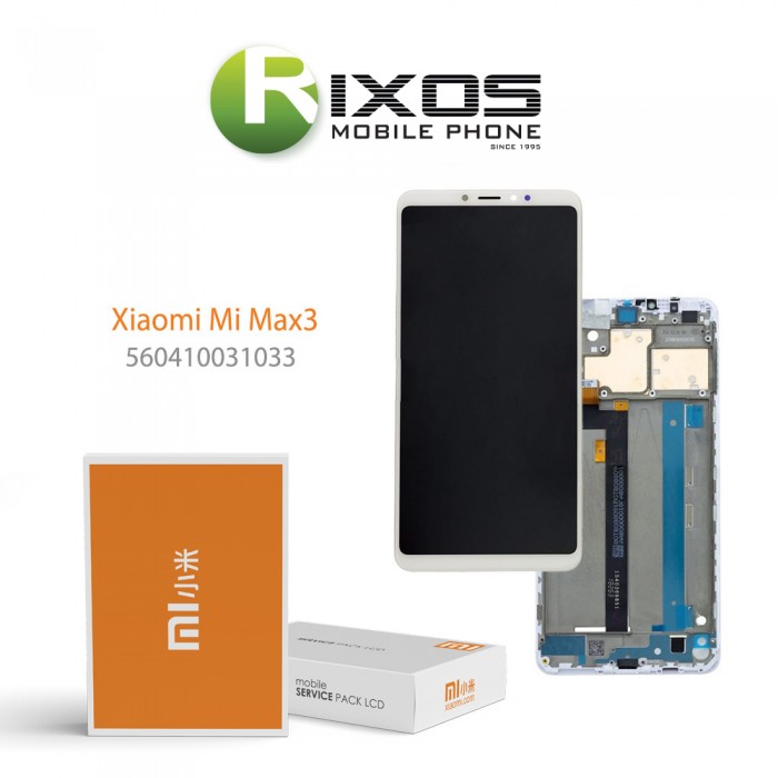 Xiaomi Mi Max 3 Display unit complete white (Service Pack) 560410031033 Xiaomi Mi Max 3 Display unit complete white (Service Pack) 560410031033
