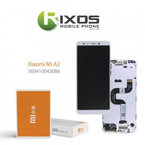 Xiaomi Mi A2 (Mi 6X) Display unit complete white (Service Pack) 5604100430B6