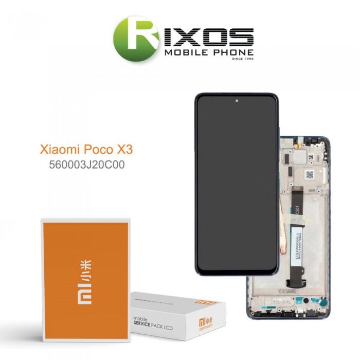 Xiaomi Poco X3 Display unit complete cobalt blue 560002J20C00